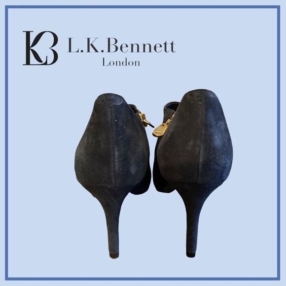 L.K. Bennett London Suede Ankle Booties 36 5.5 - Picture 3 of 4